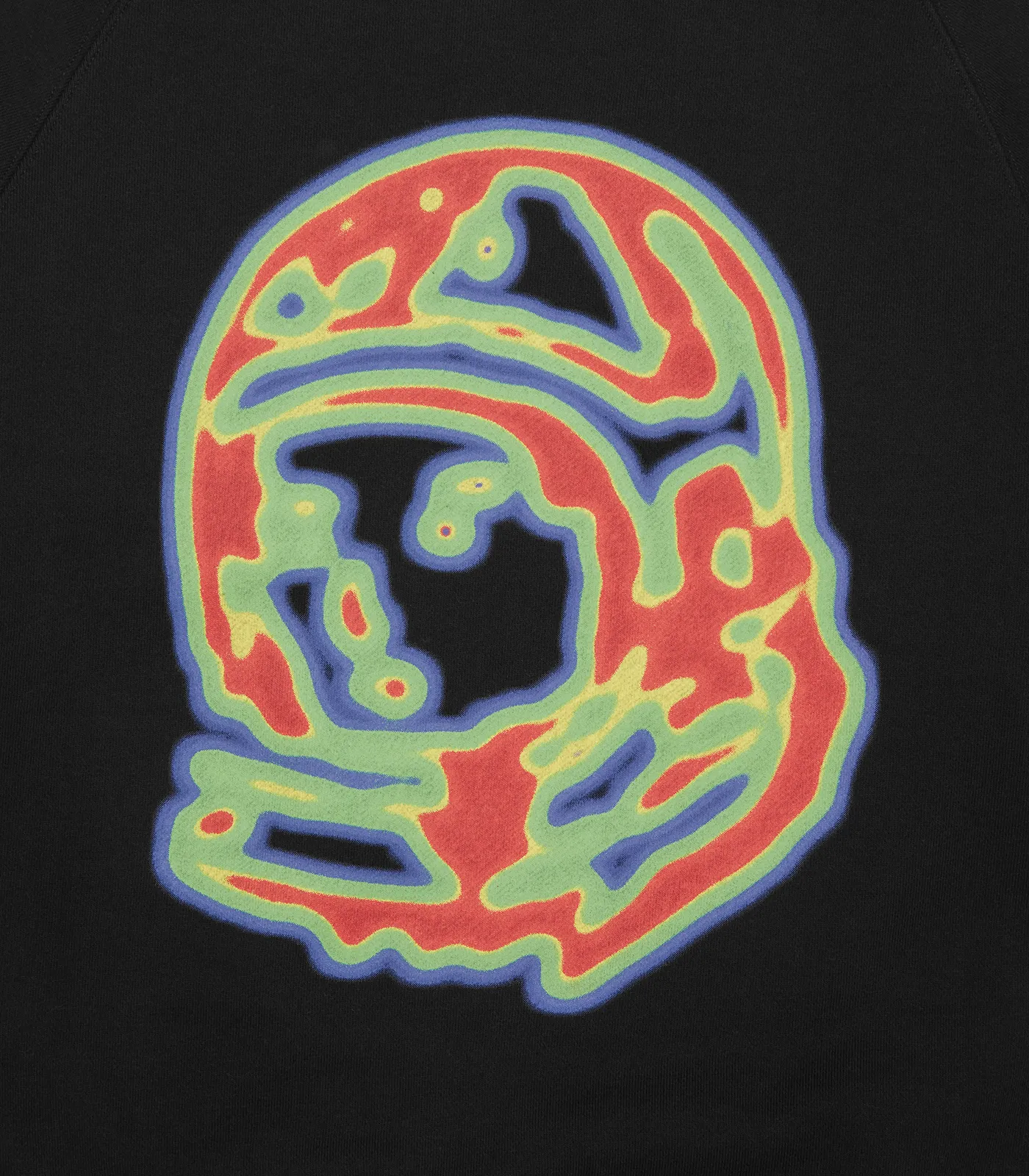 HEAT MAP HELMET LOGO CREWNECK - BLACK