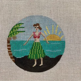 Hula Chic Needlepoint Canvas