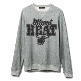 Junk Food Miami HEAT Marled Fleece Crewneck