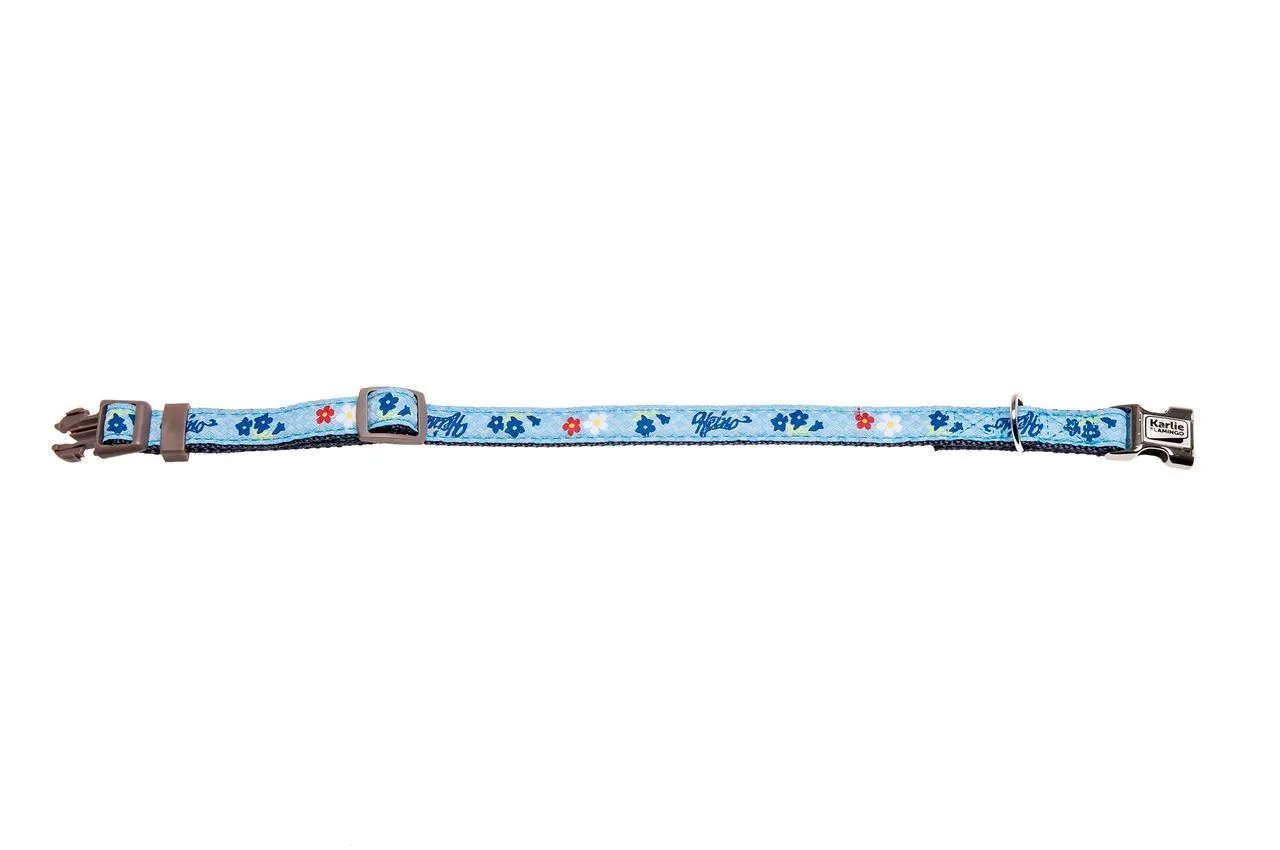 Karlie Enzian By Heino Nylon Collar - 25mm x 45 - 65cm - Blue