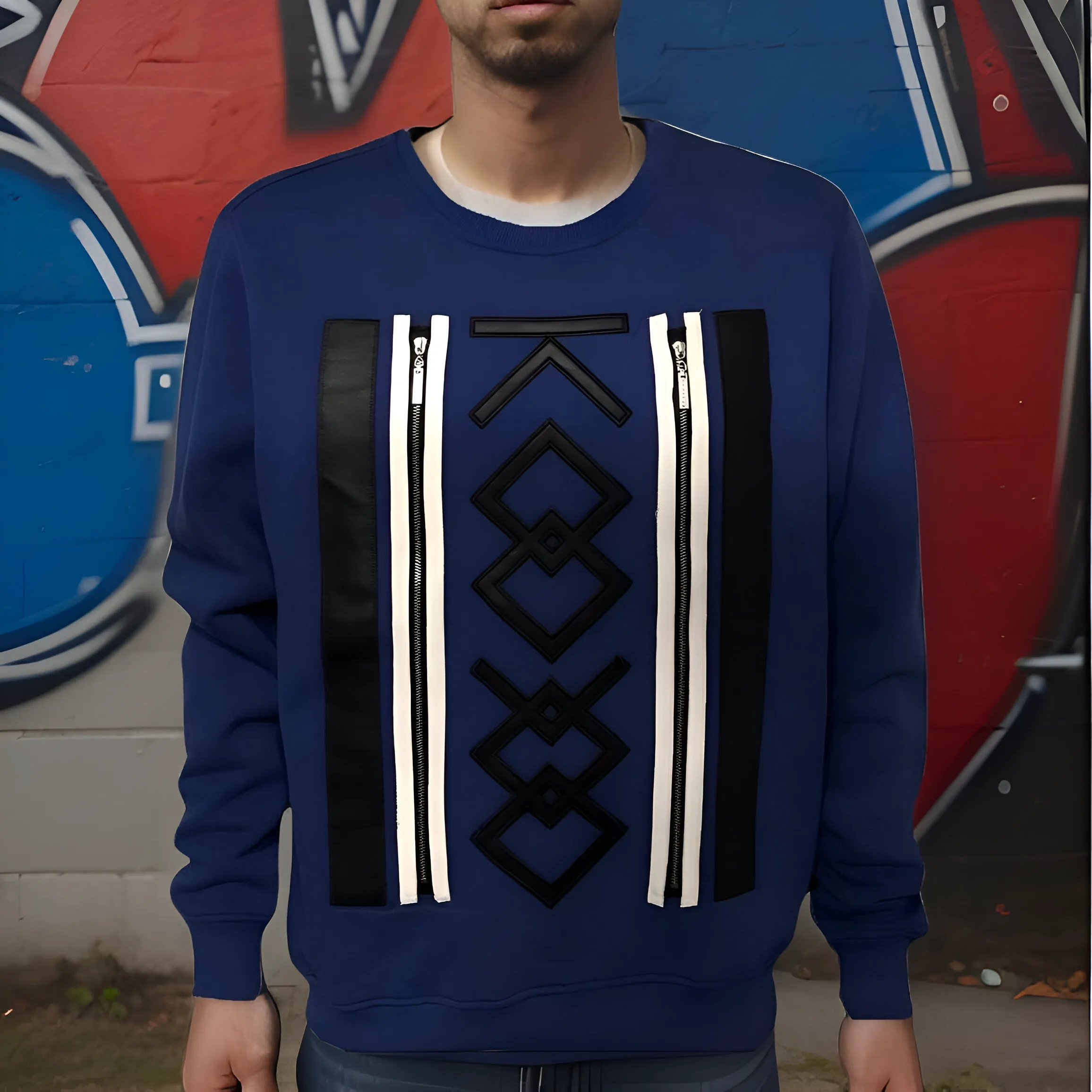 ^KOODOO^ (BLUE-BLACK) LUXURY CREWNECK SWEATSHIRTS