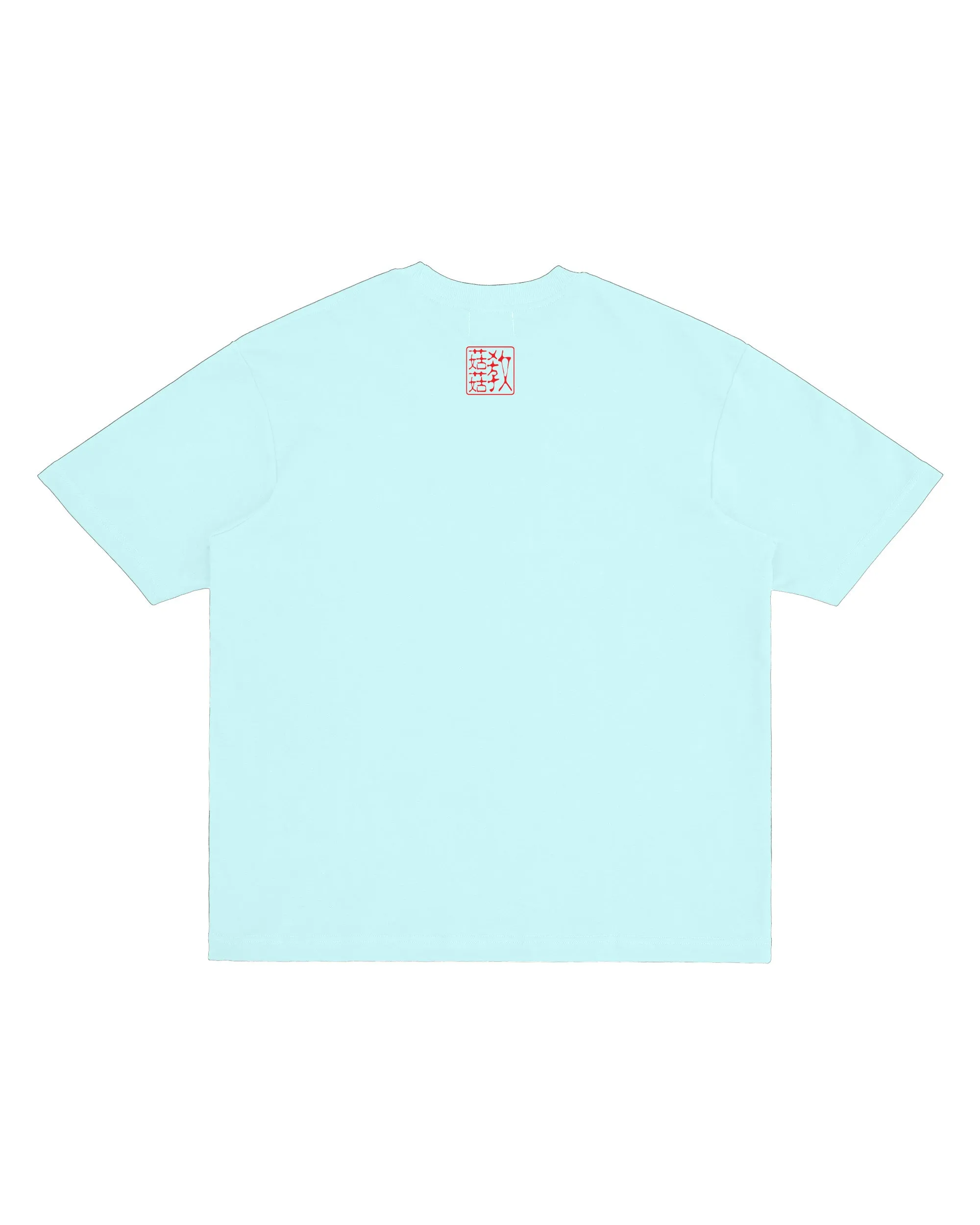 KUKUJIAO QUOTE TEE (LIGHT BLUE/CREAM WHITE)