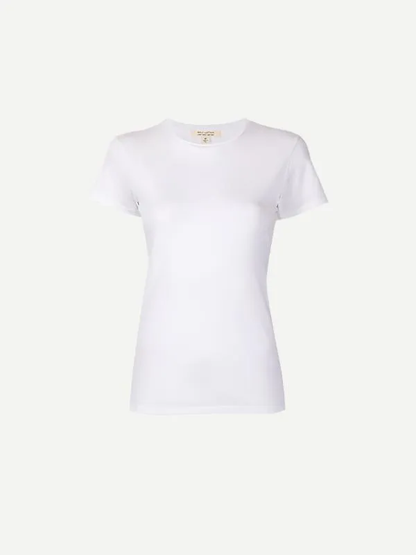 Lana Crewneck Tee in White