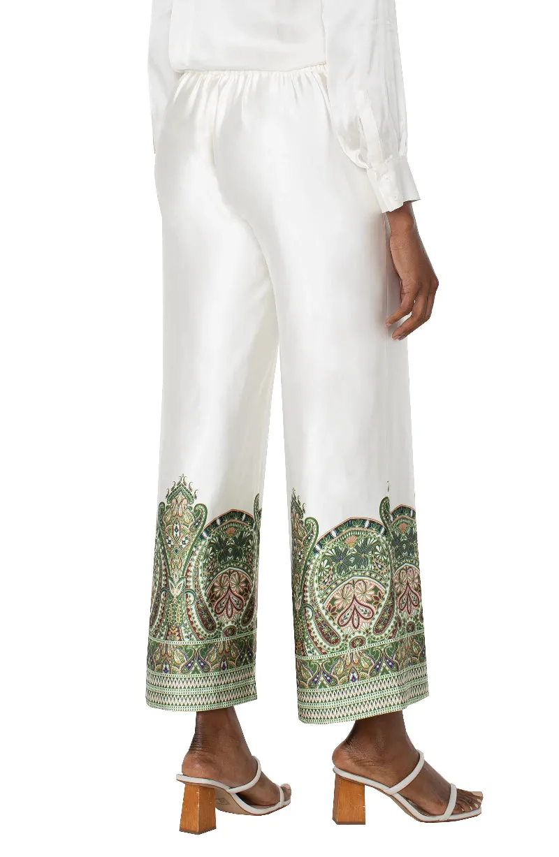 Liverpool Wide Leg Border Print Pant