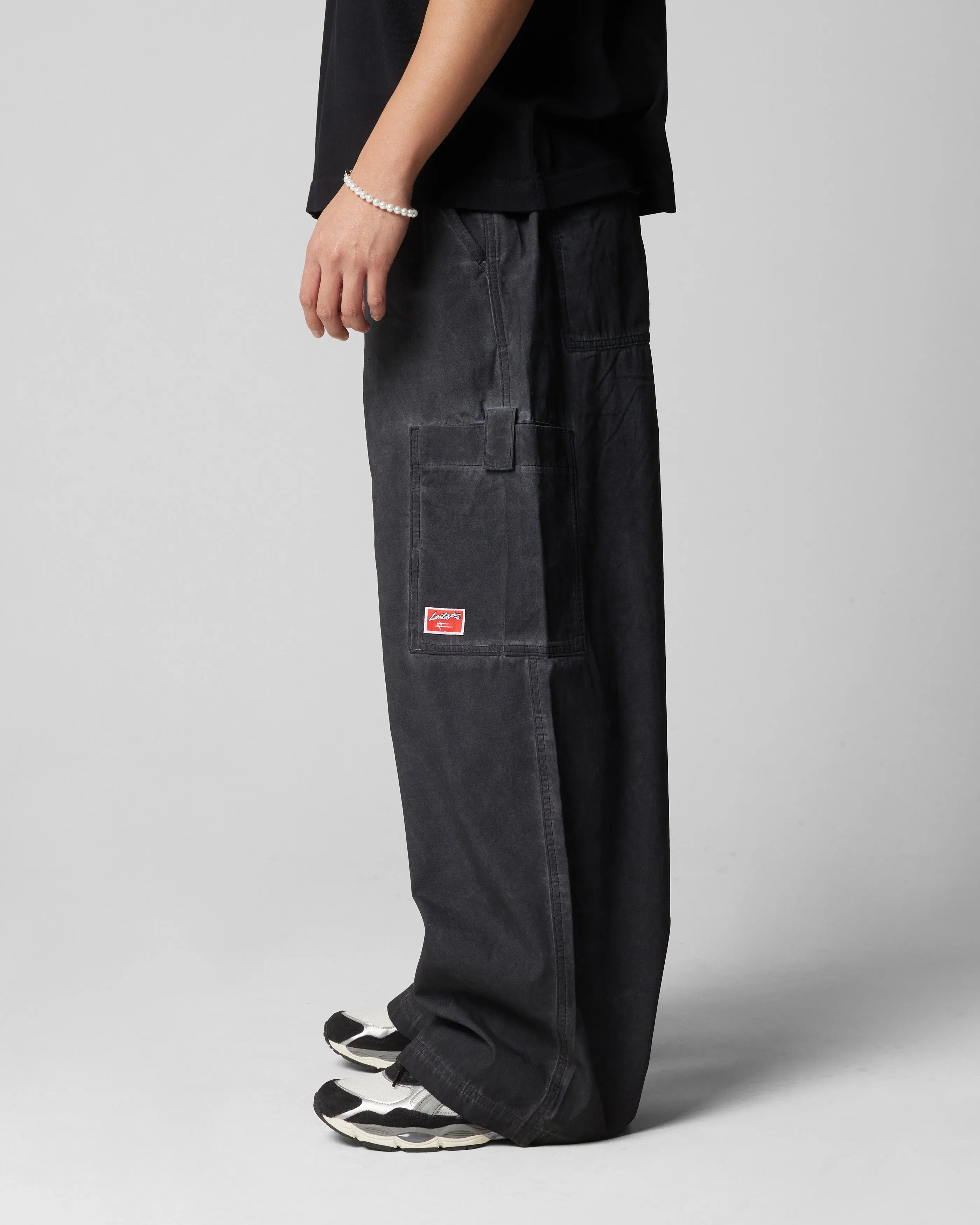 Loiter Kraven Parachute Pants Washed Black