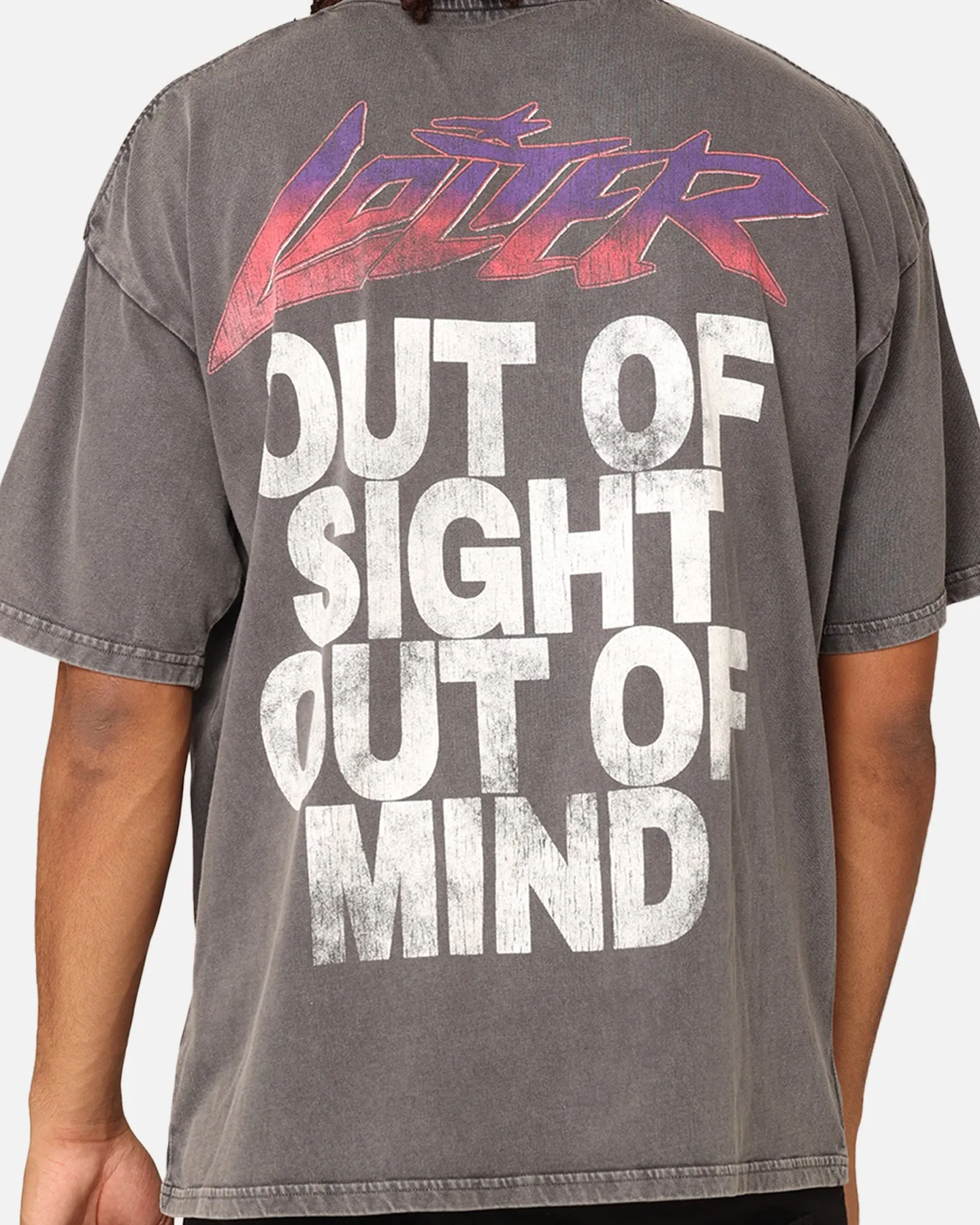 Loiter Out Of Mind T-Shirt Washed Charcoal