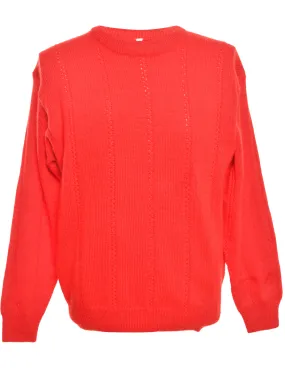 Long Sleeved Red Jumper - L