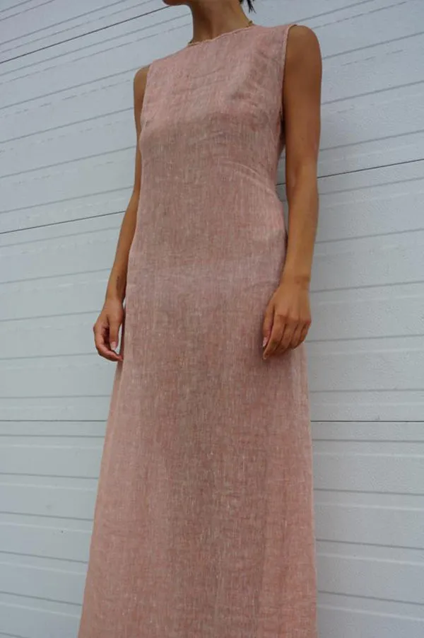 Marassi Dress in Peach Orange