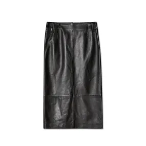 Marc Jacobs - Women's Leather Slim Skirt - (Black)