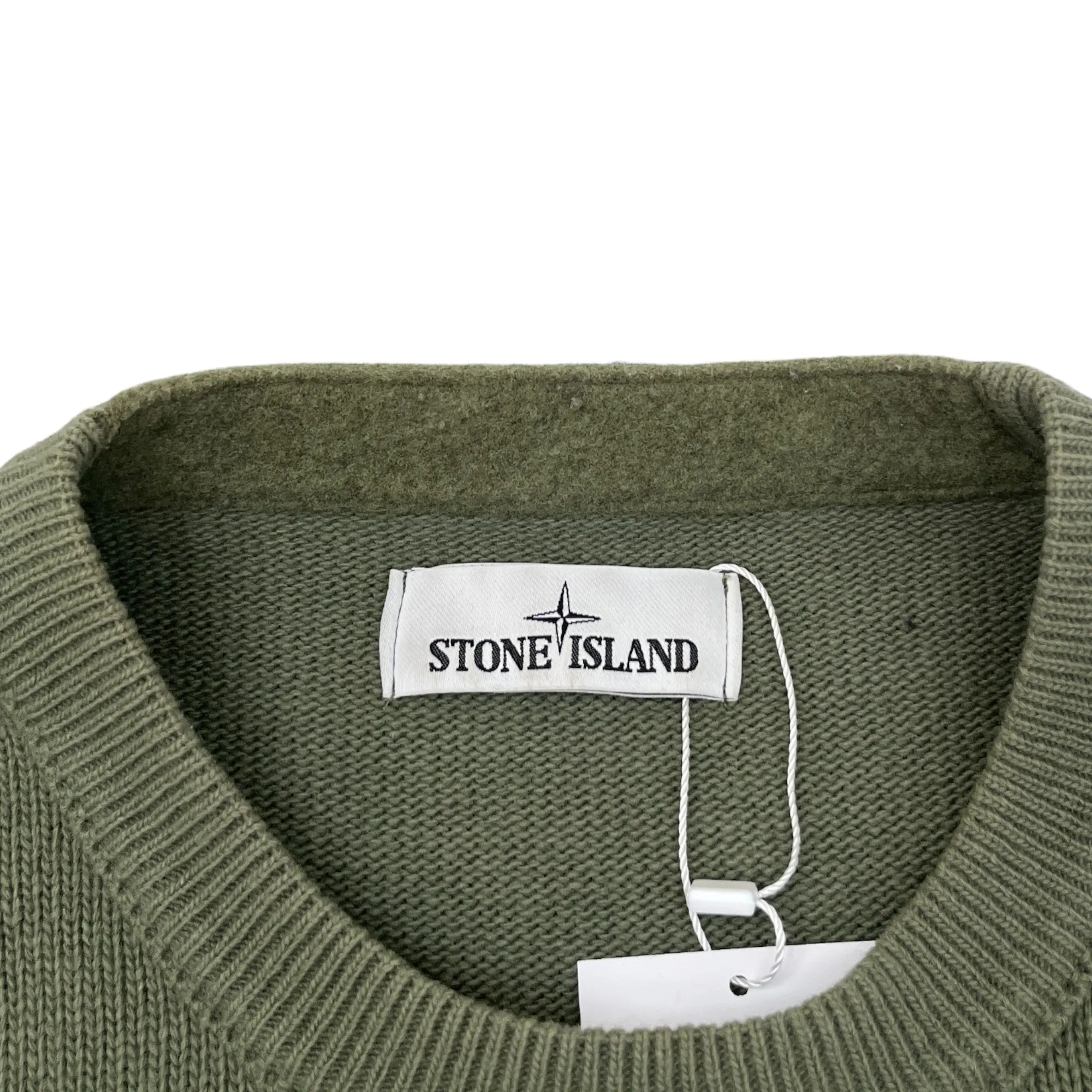 Men's Applique Logo Jumper Khaki Size L