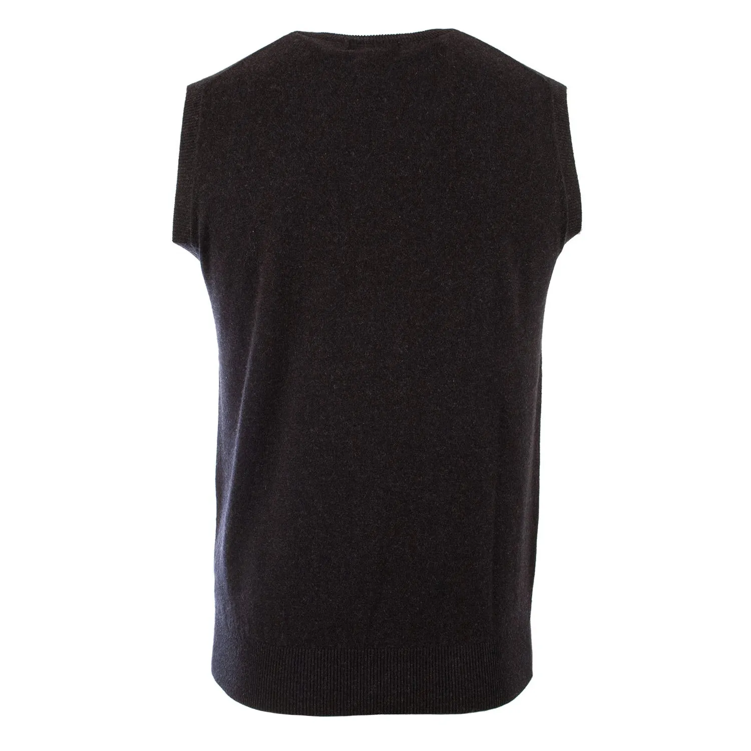 Men's Dunedin Cashmere V Neck Slipover  Charcoal