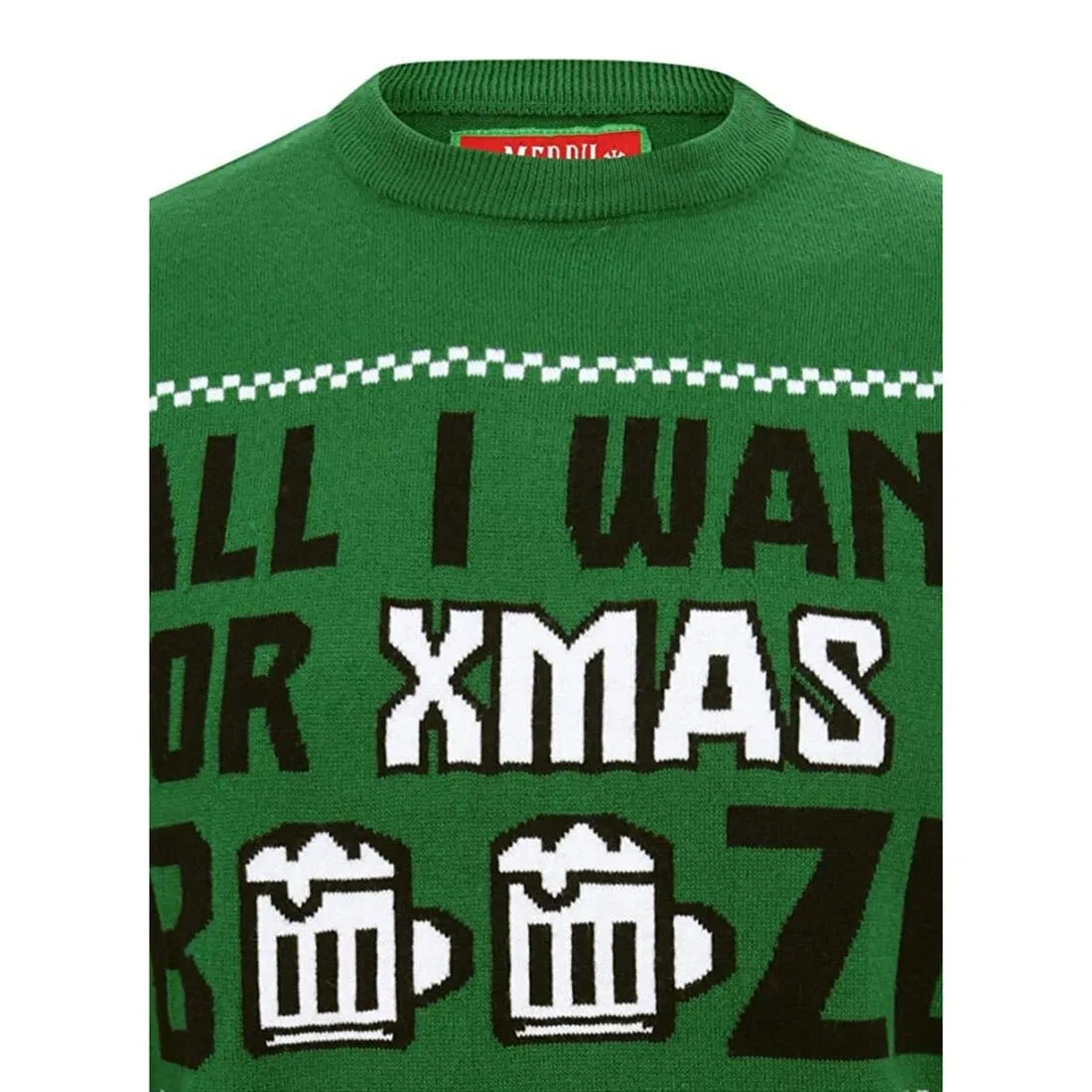 Mens Novelty Christmas Jumper All I Want For Xmas Is Booze