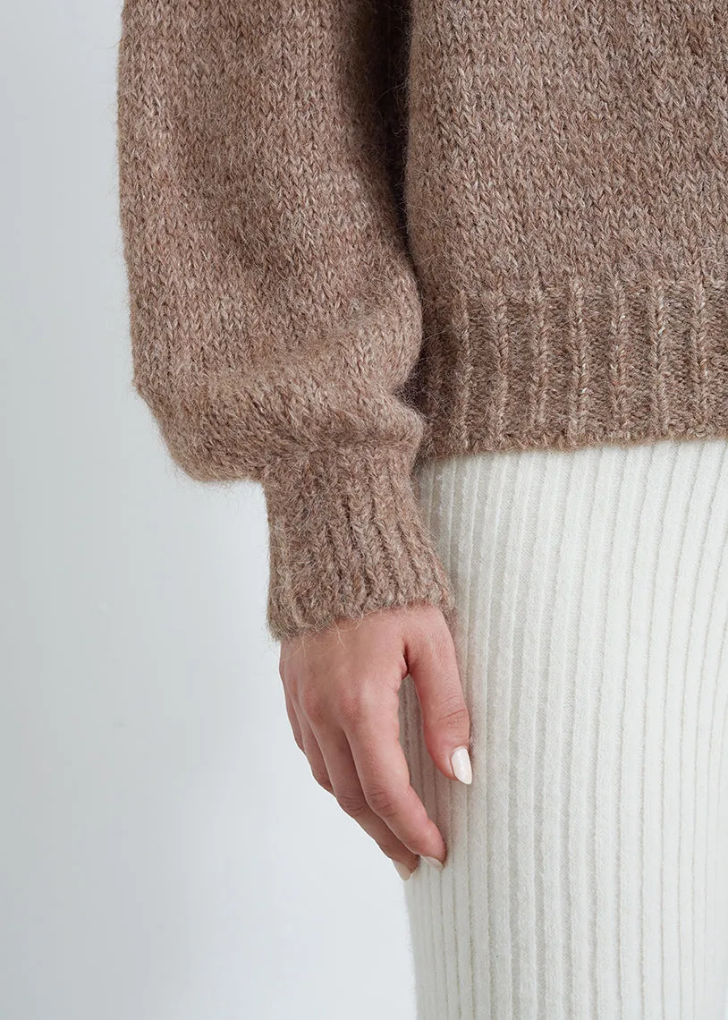 Mila Sweater, Taupe Melange