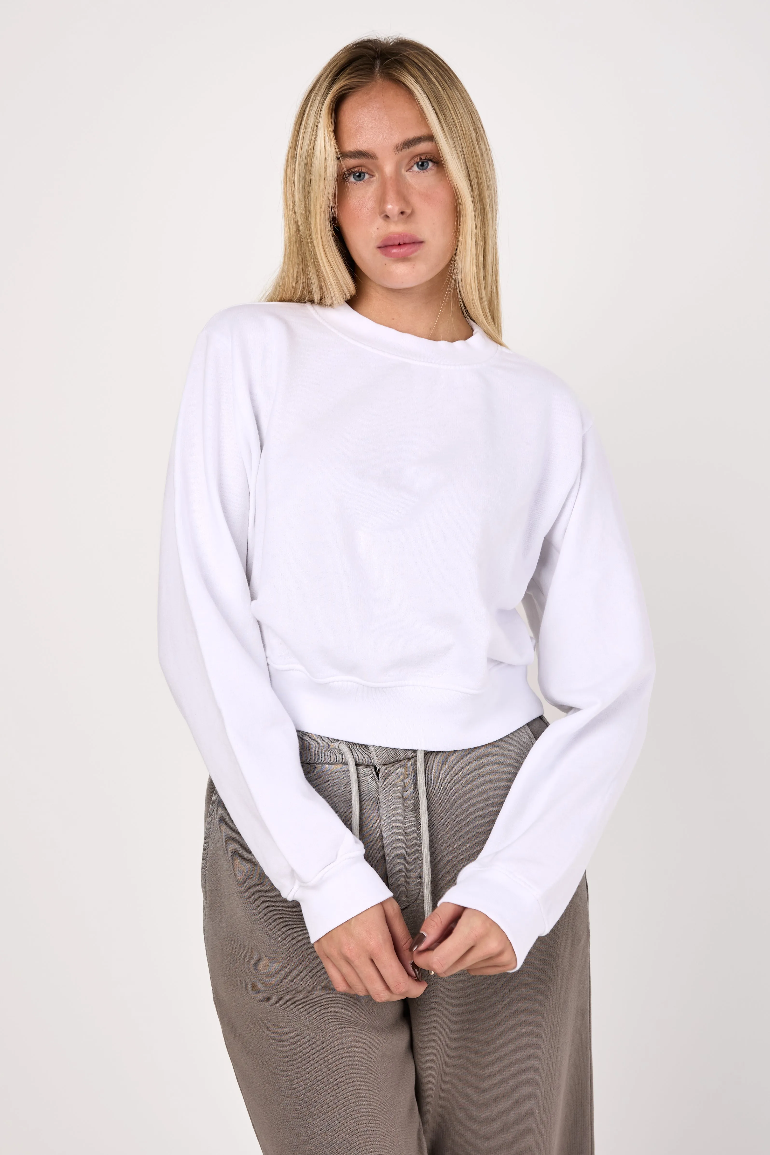 Milan Crewneck Sweatshirt in White