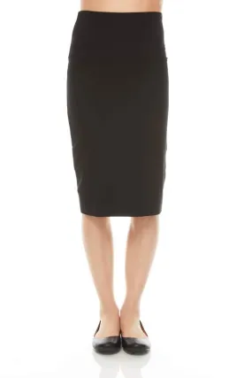 MODAL PENCIL SLIM SKIRT (BLACK)