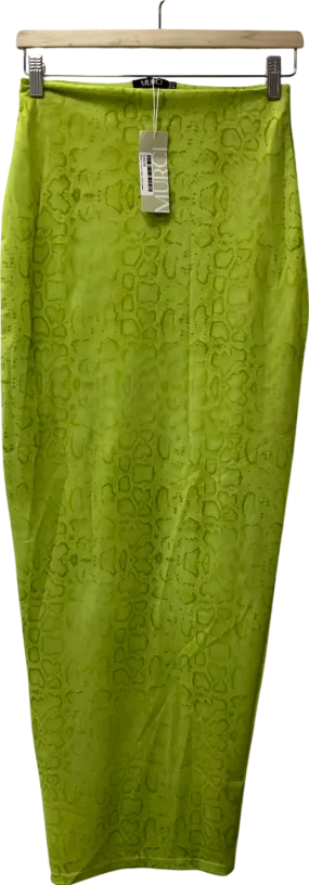 MURCI Lime Green Maxi Skirt UK 10