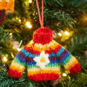 Namaste Rainbow Knitted Wool Jumper Decoration