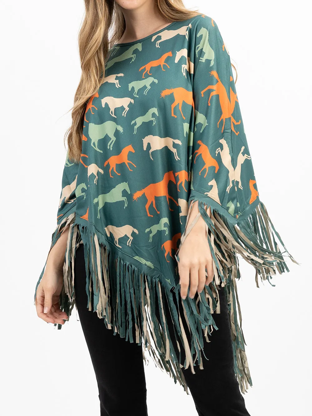 PCH-1708  Montana West Horse Collection Poncho