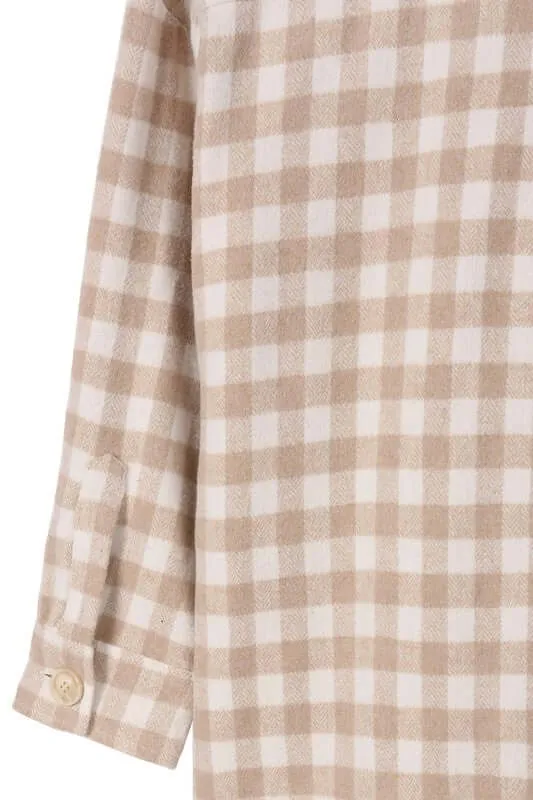 Plaid Checker Long Shacket