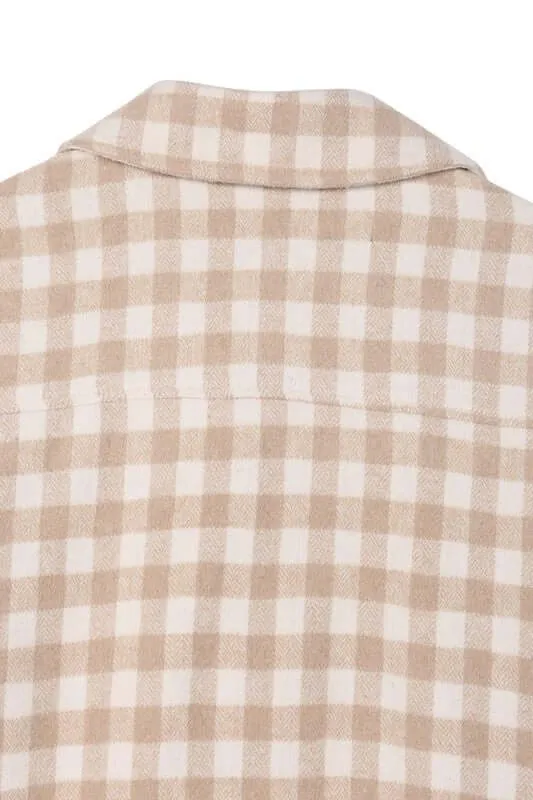 Plaid Checker Long Shacket