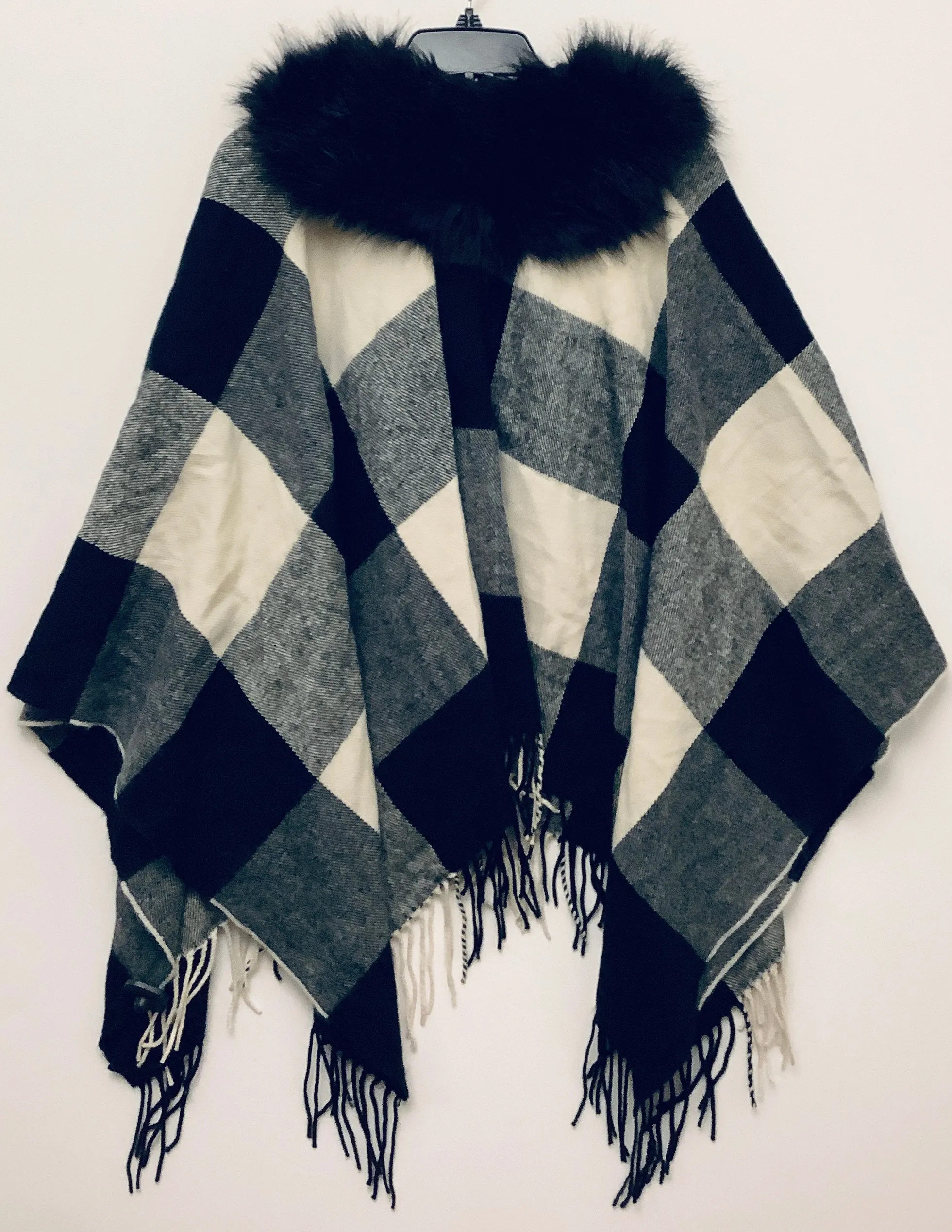 Poncho By J. Crew In Plaid Pattern, Size: S