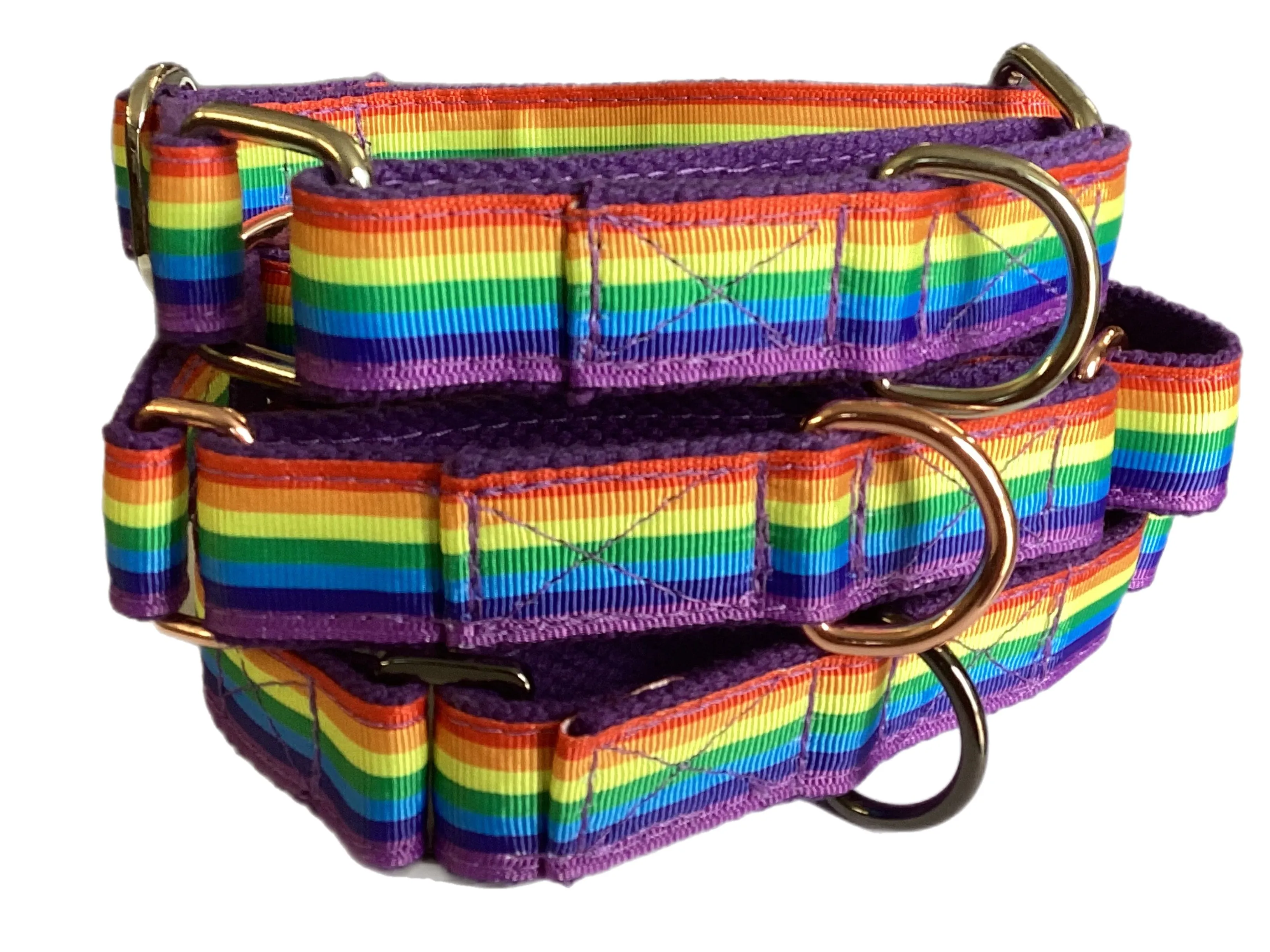 Rainbow colors 🏳️‍🌈 greyhound Martingale collar 25mm house collar