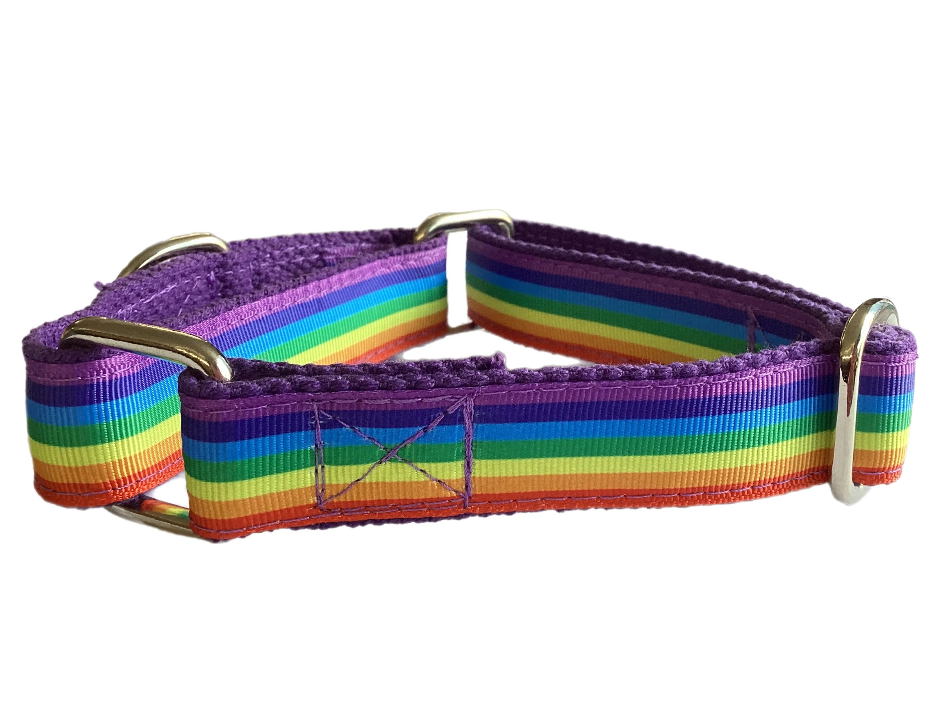 Rainbow colors 🏳️‍🌈 greyhound Martingale collar 25mm house collar