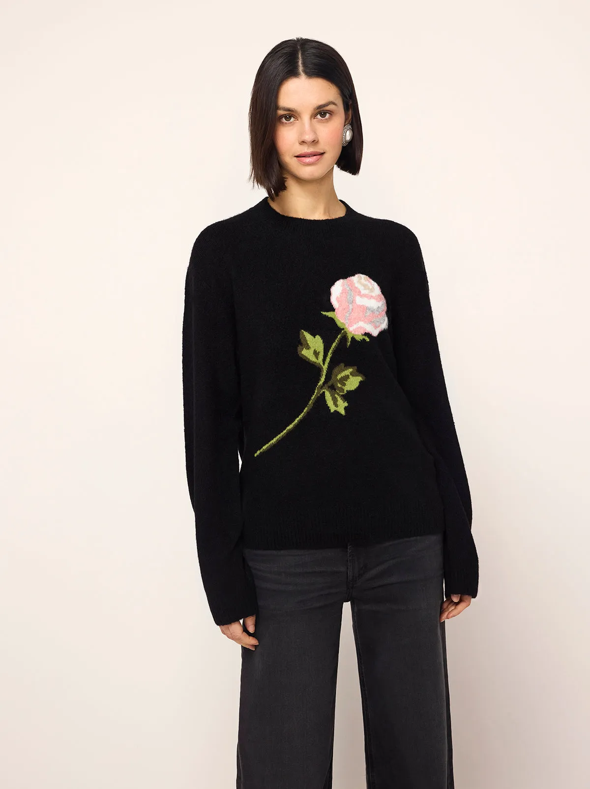 Rowan Black Rose Oversized Sweater