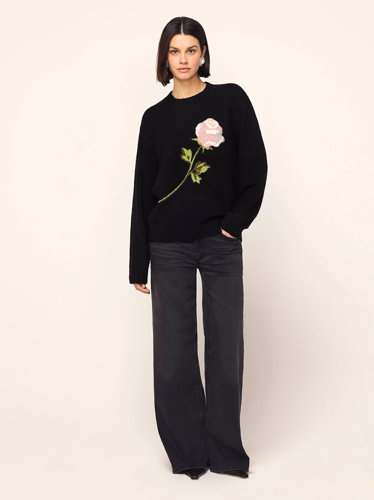 Rowan Black Rose Oversized Sweater