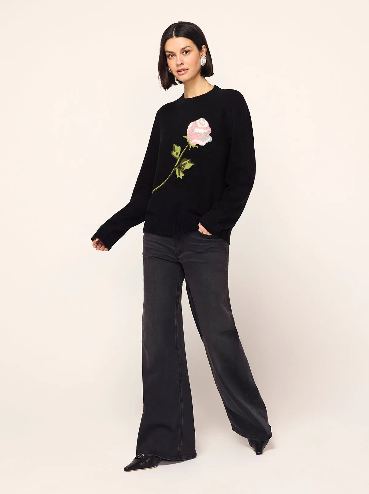 Rowan Black Rose Oversized Sweater