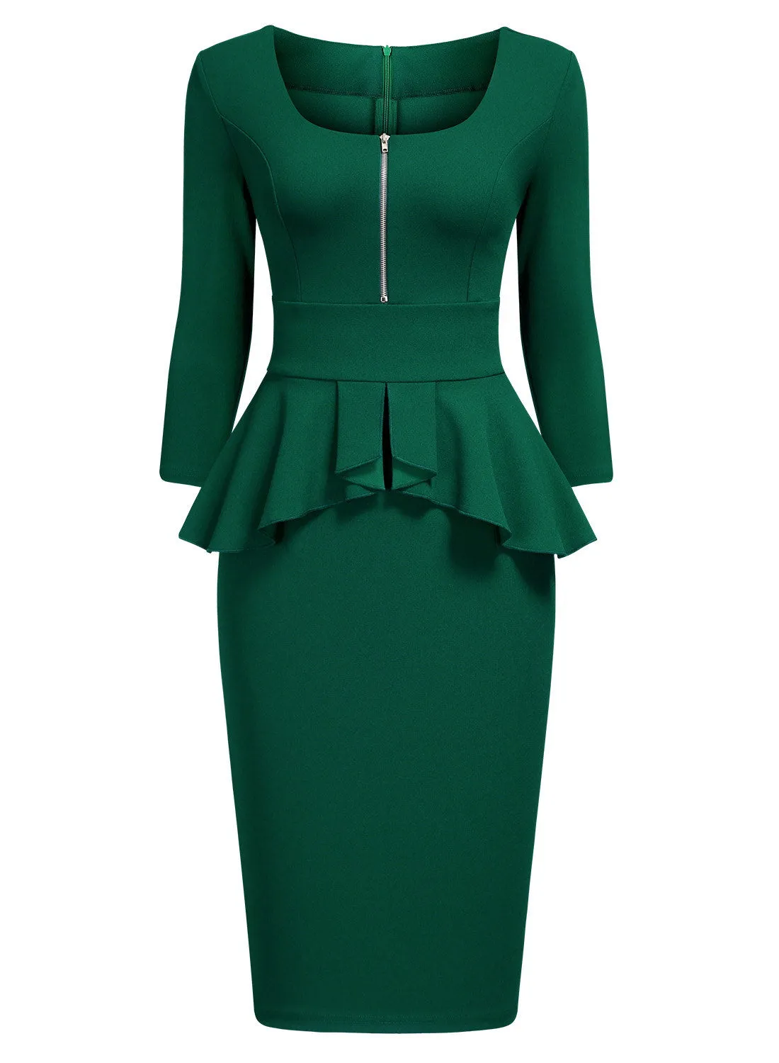 Ruffle Style Slim Work Pencil Dress