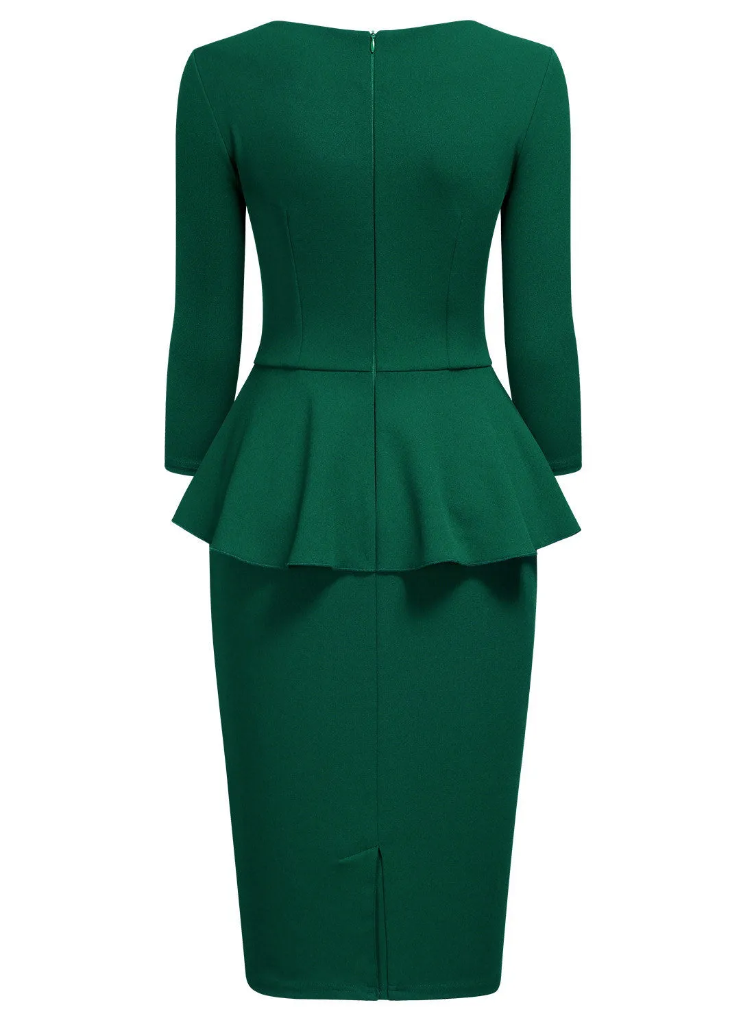 Ruffle Style Slim Work Pencil Dress