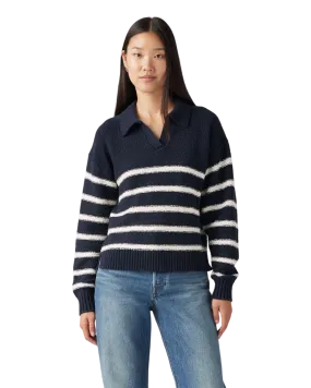 Satellite Polo Jumper in Marine Stripe