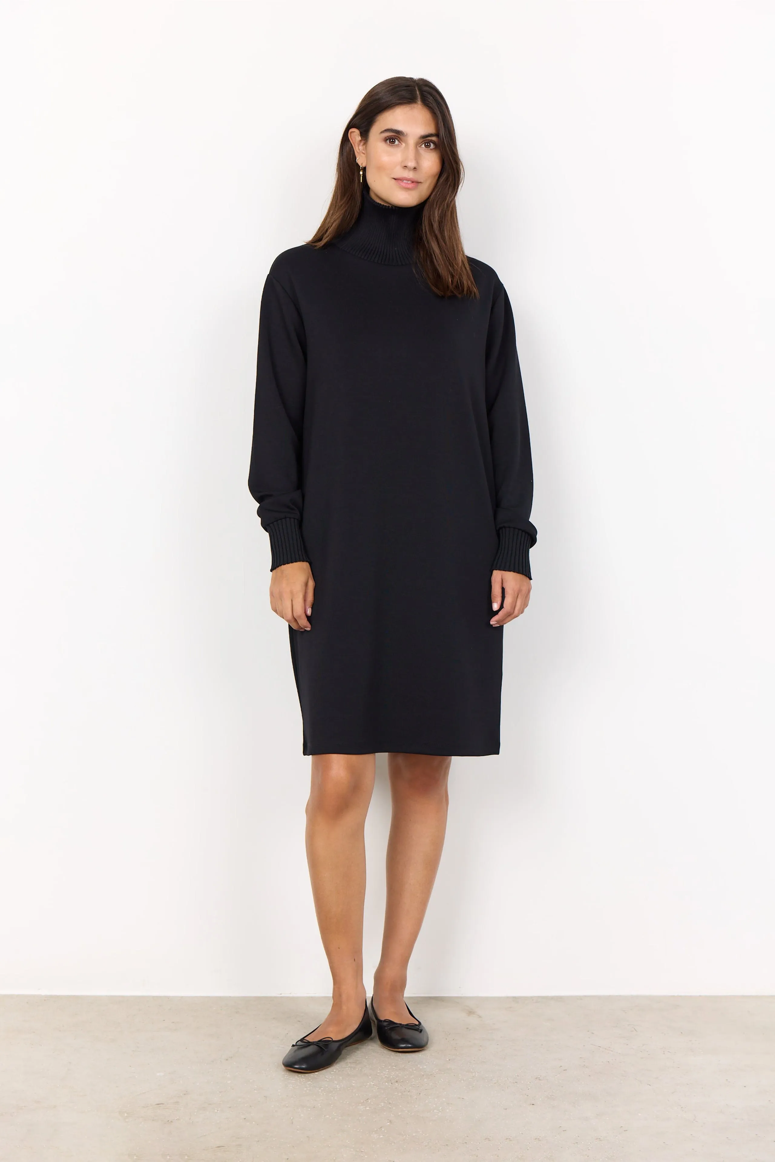 Soya Concept Roll Neck Sweater Dress Black