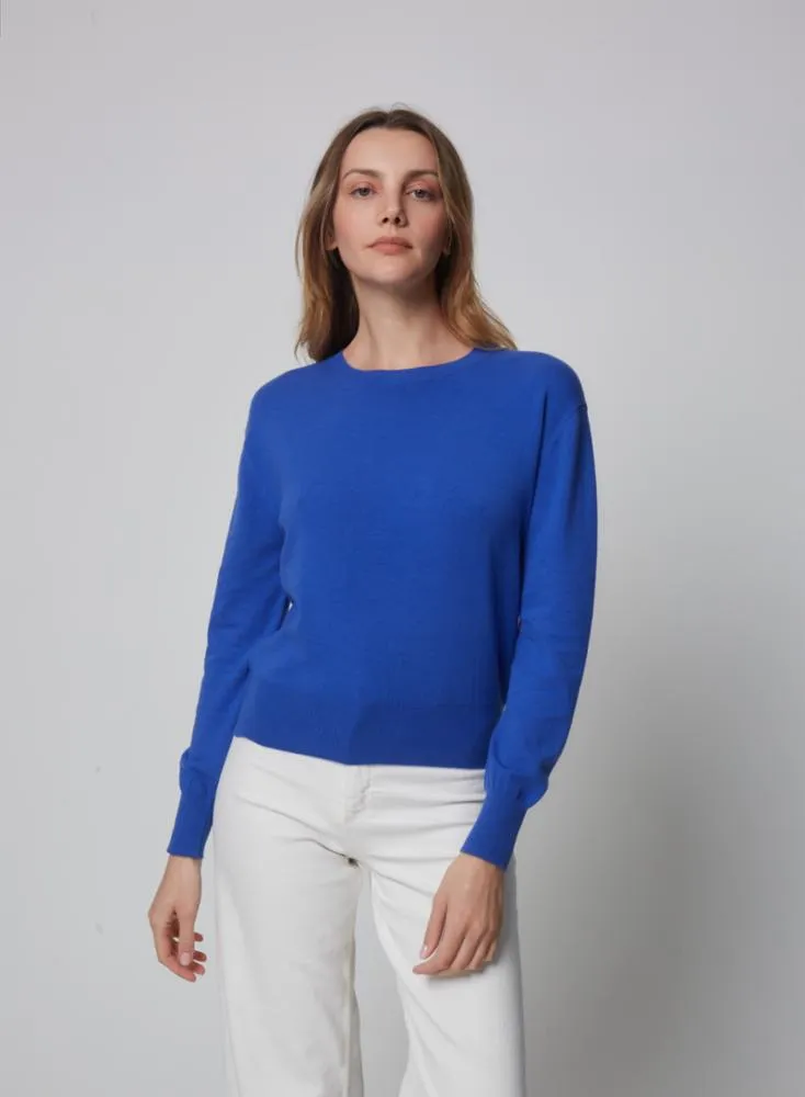 Stretch Organic Cotton Long Sleeve Crewneck