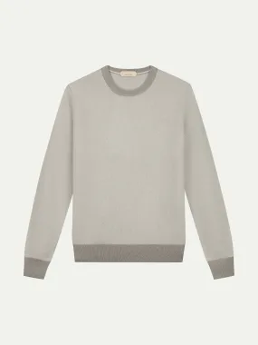 Taupe Jacquard Crew