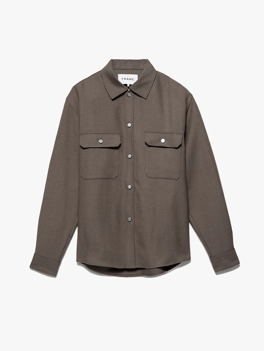 Textured Overshirt -- Smoke Wood