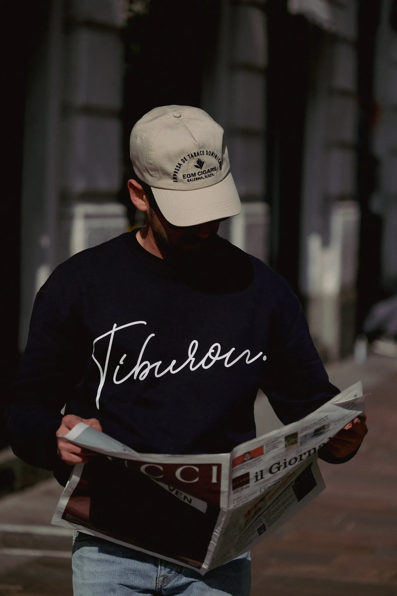 TIBURON CREWNECK SWEATSHIRT - NAVY