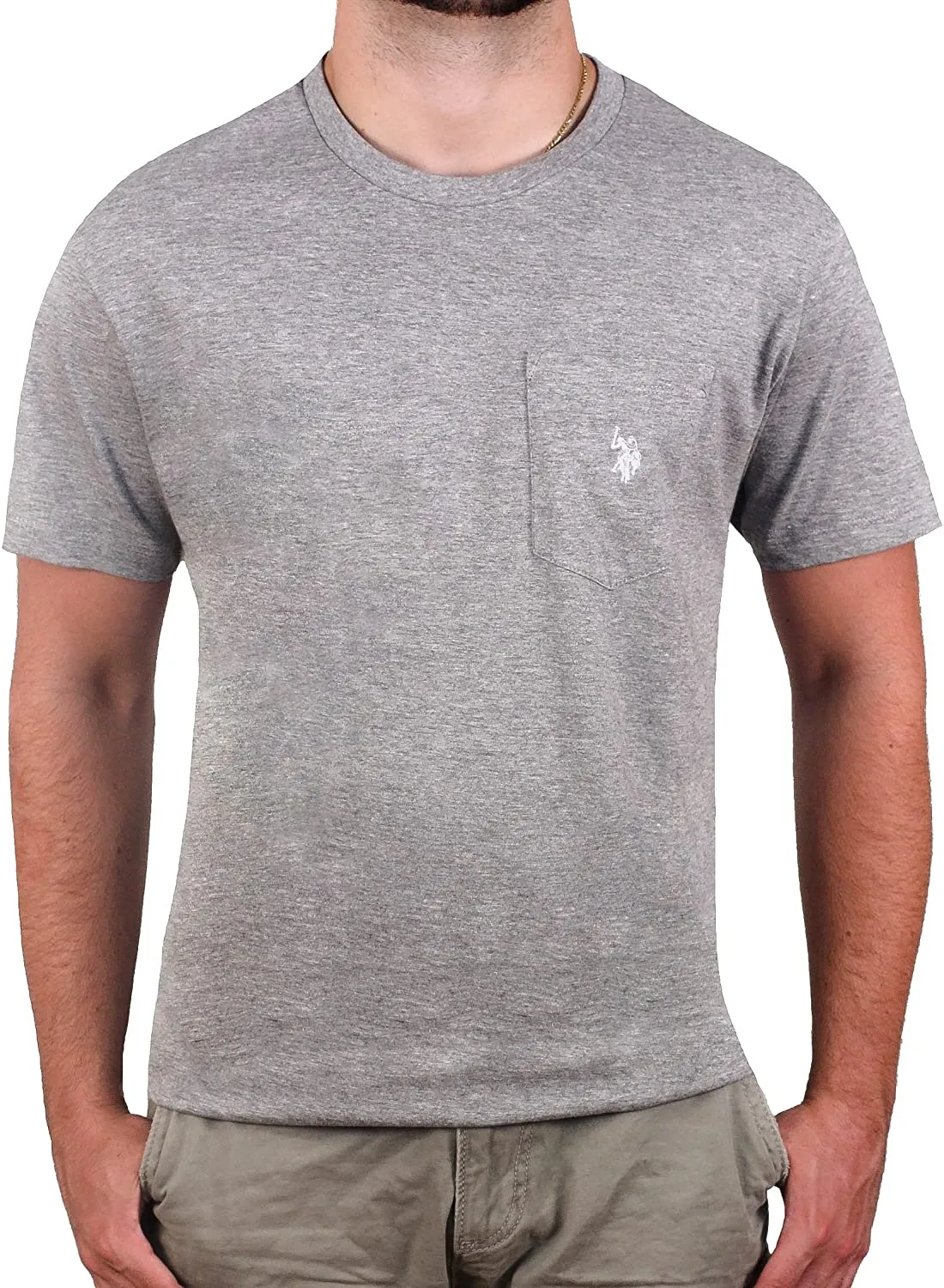 U.S. Polo Assn. Men's Solid Crew Neck Short Sleeve Pocket T-Shirt