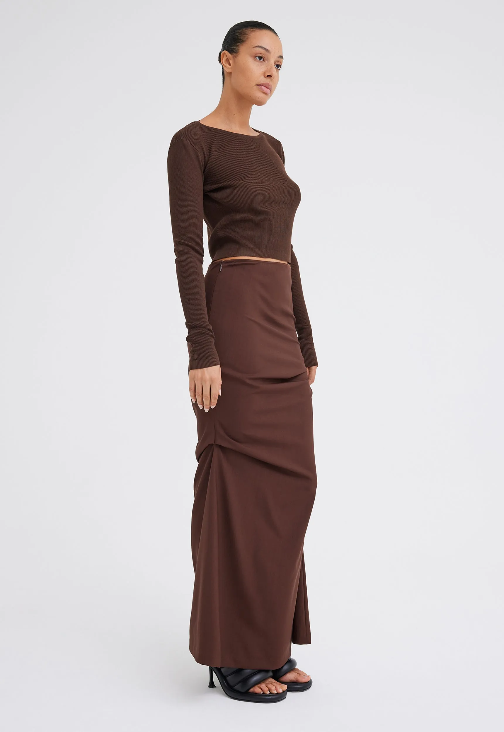 Vector Wool Maxi Skirt - Bronzer