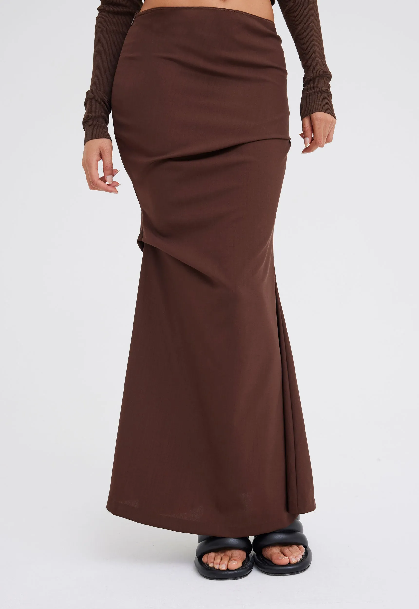 Vector Wool Maxi Skirt - Bronzer