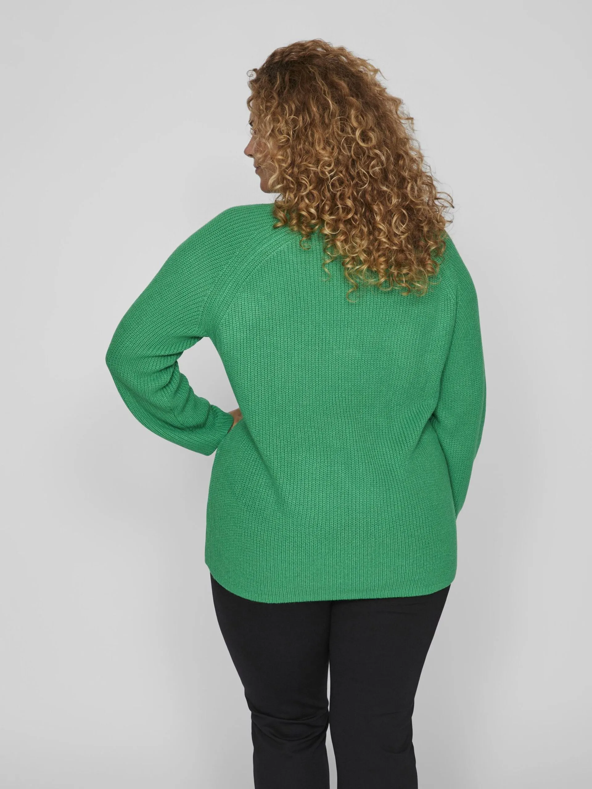 Vioa V-Neck Jumper (Bright Green)