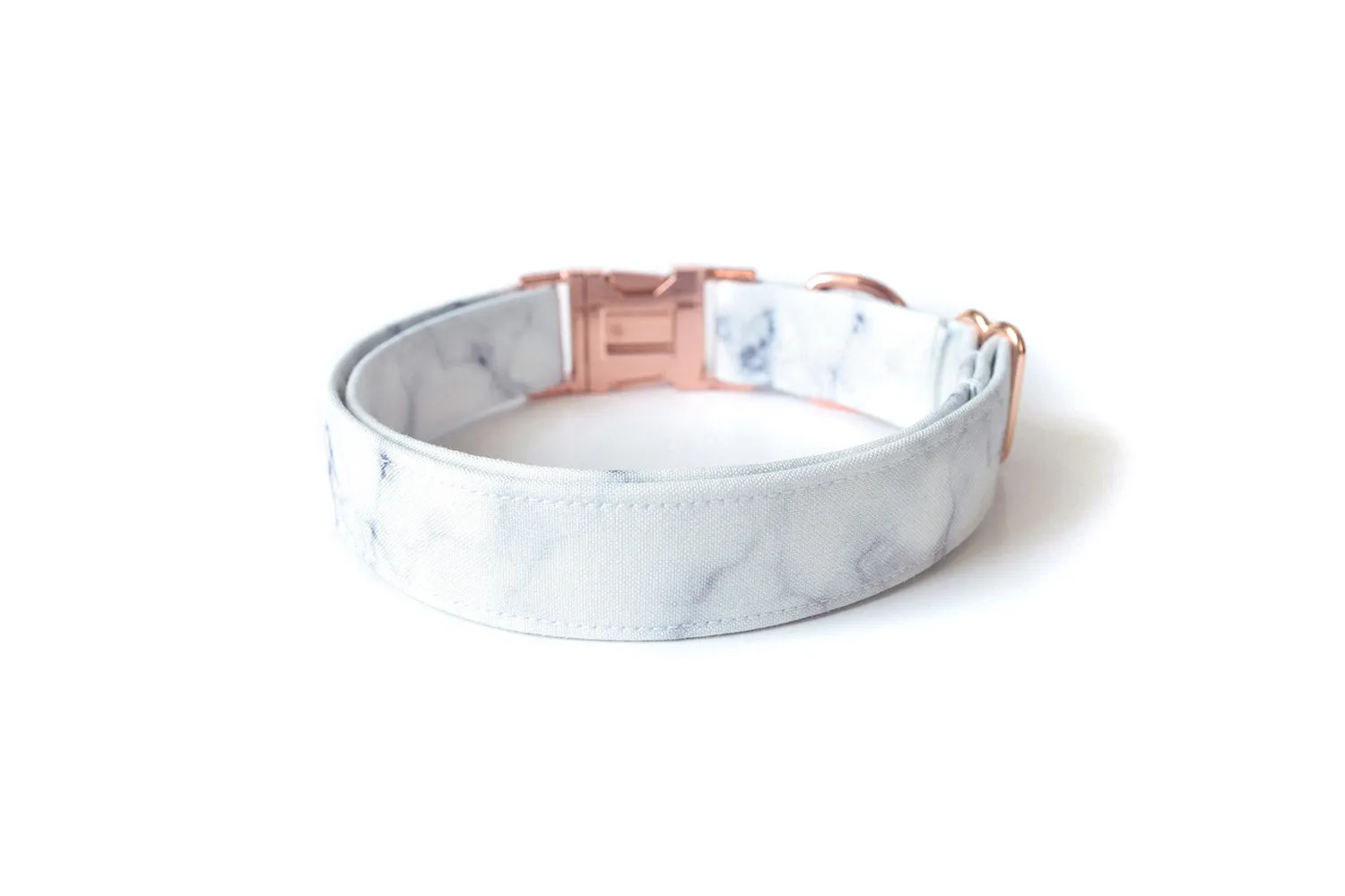 White Marble Dog Collar