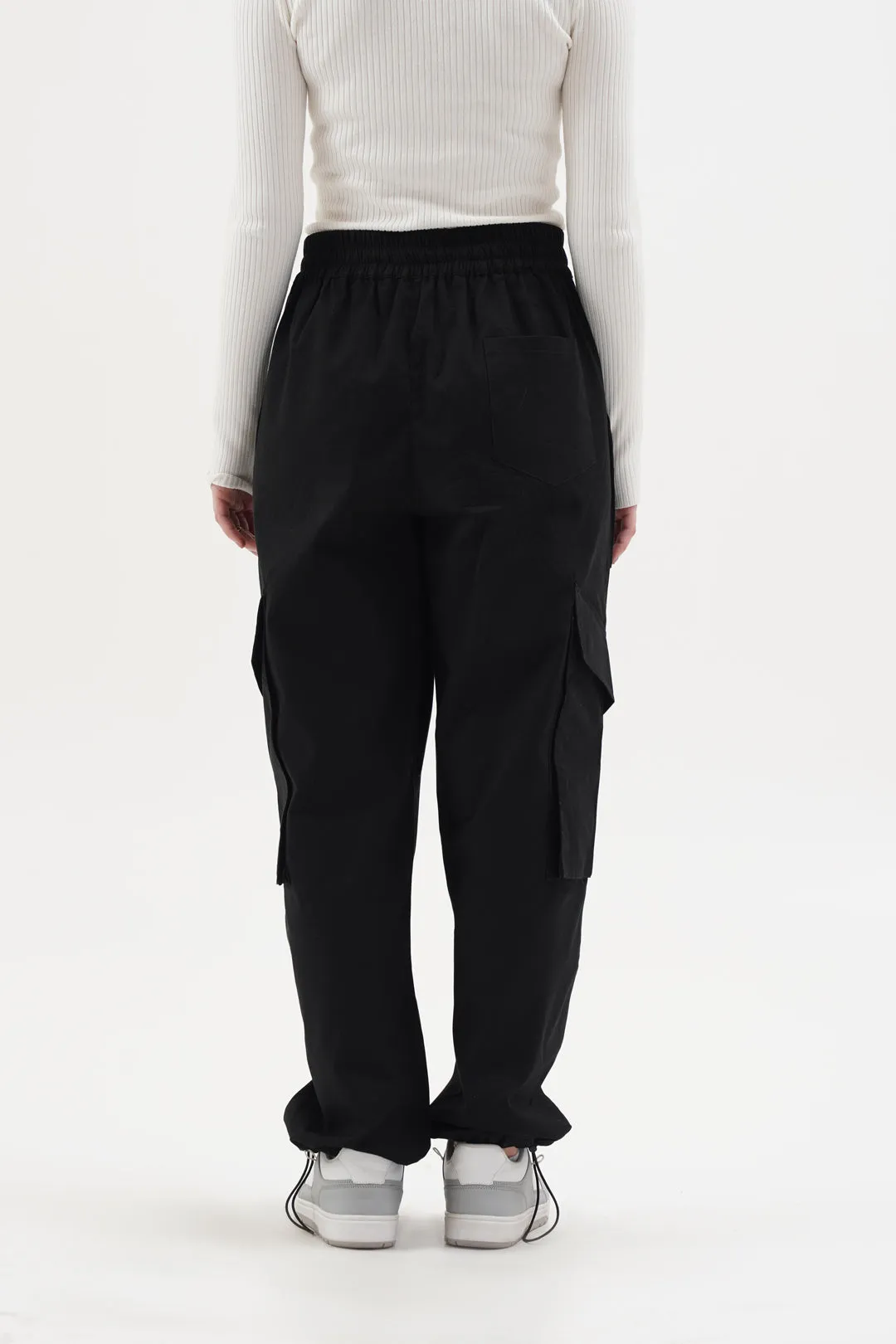 Women NOMAD Black Parachute Pants