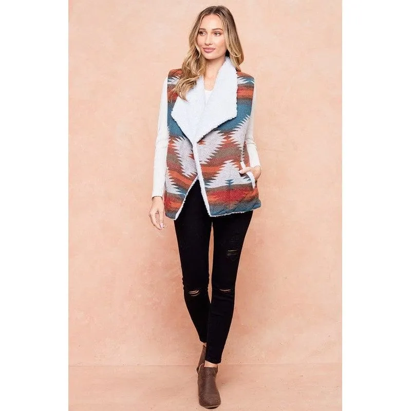 Women's Aztec Sweater Poncho