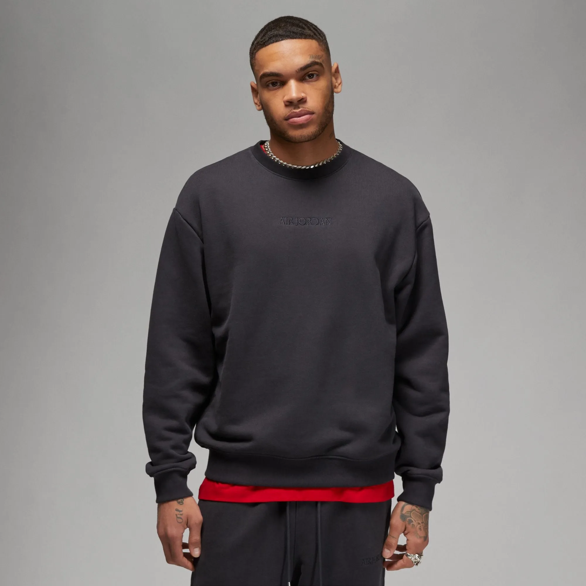 WORDMARK FLEECE CREWNECK "OFF NOIR"