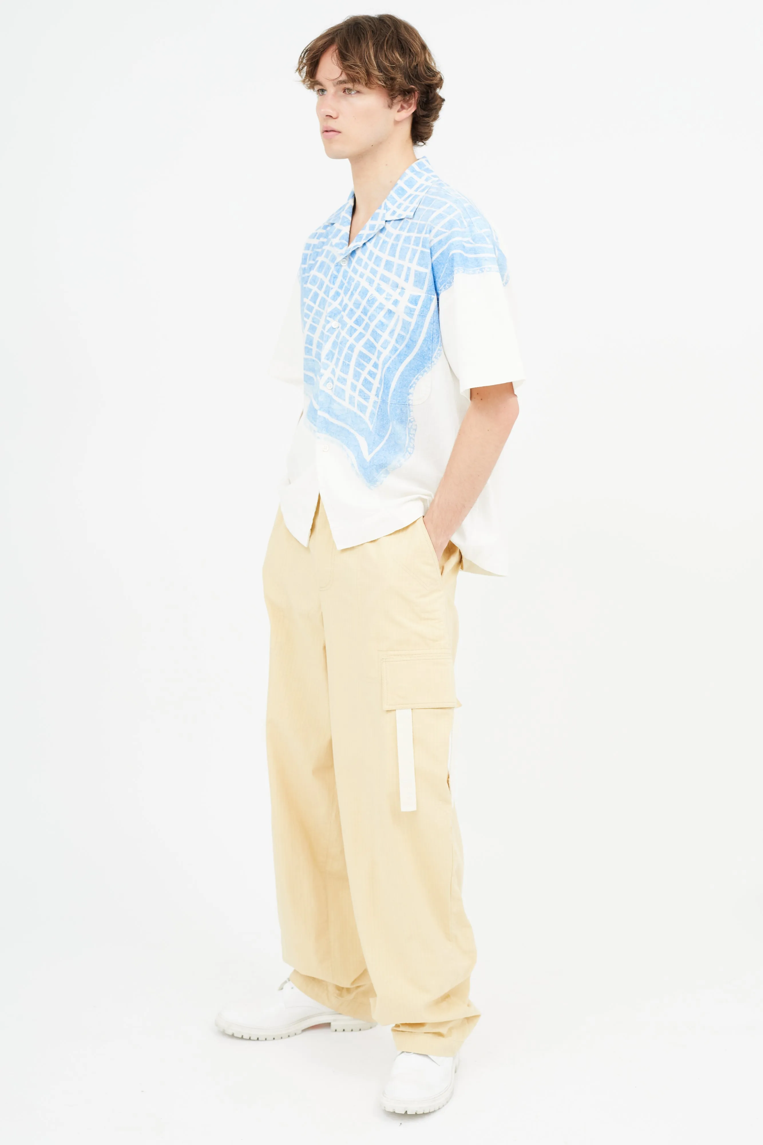 Yellow Alzu Wide Leg Cargo Pant