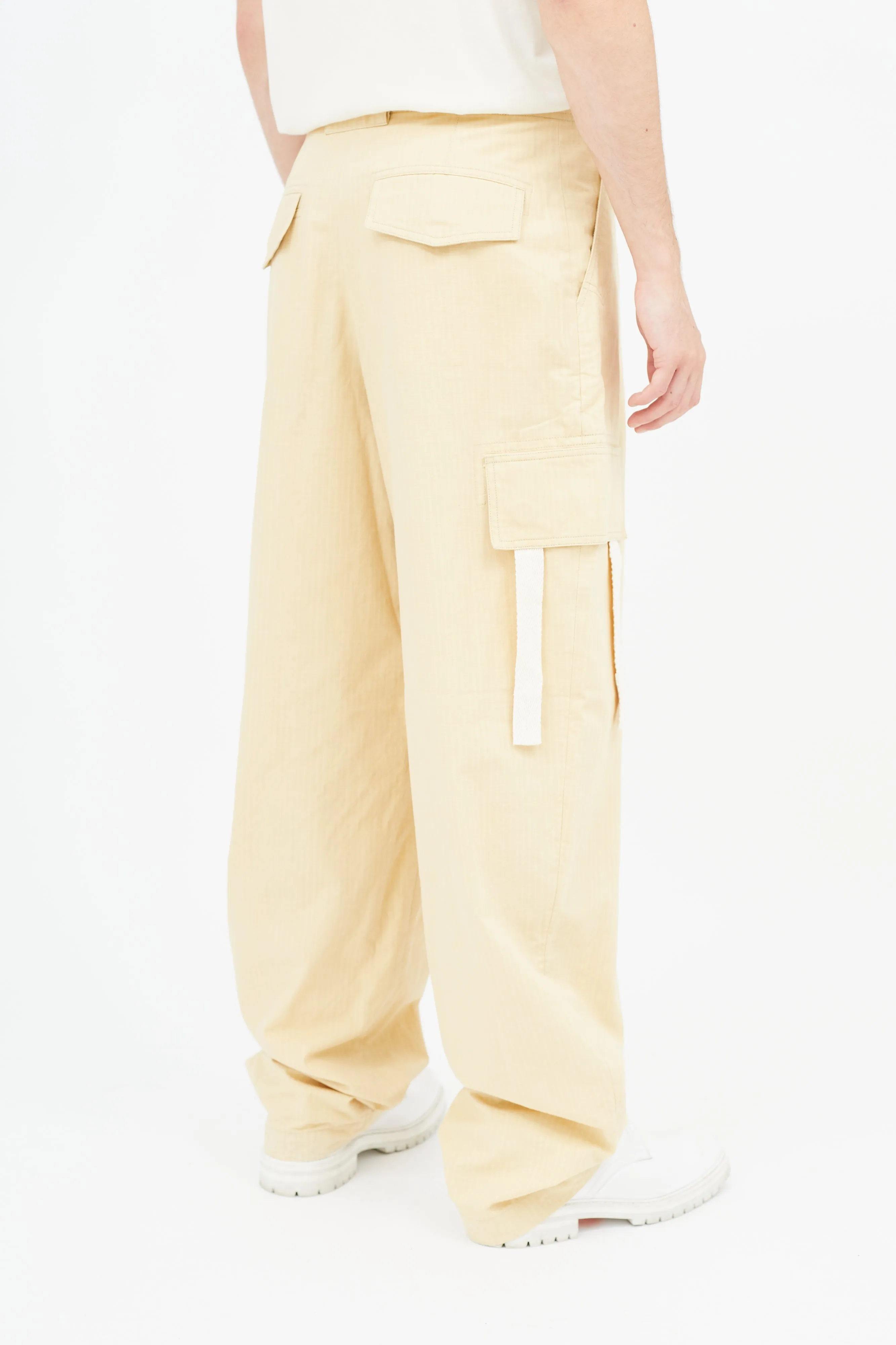 Yellow Alzu Wide Leg Cargo Pant