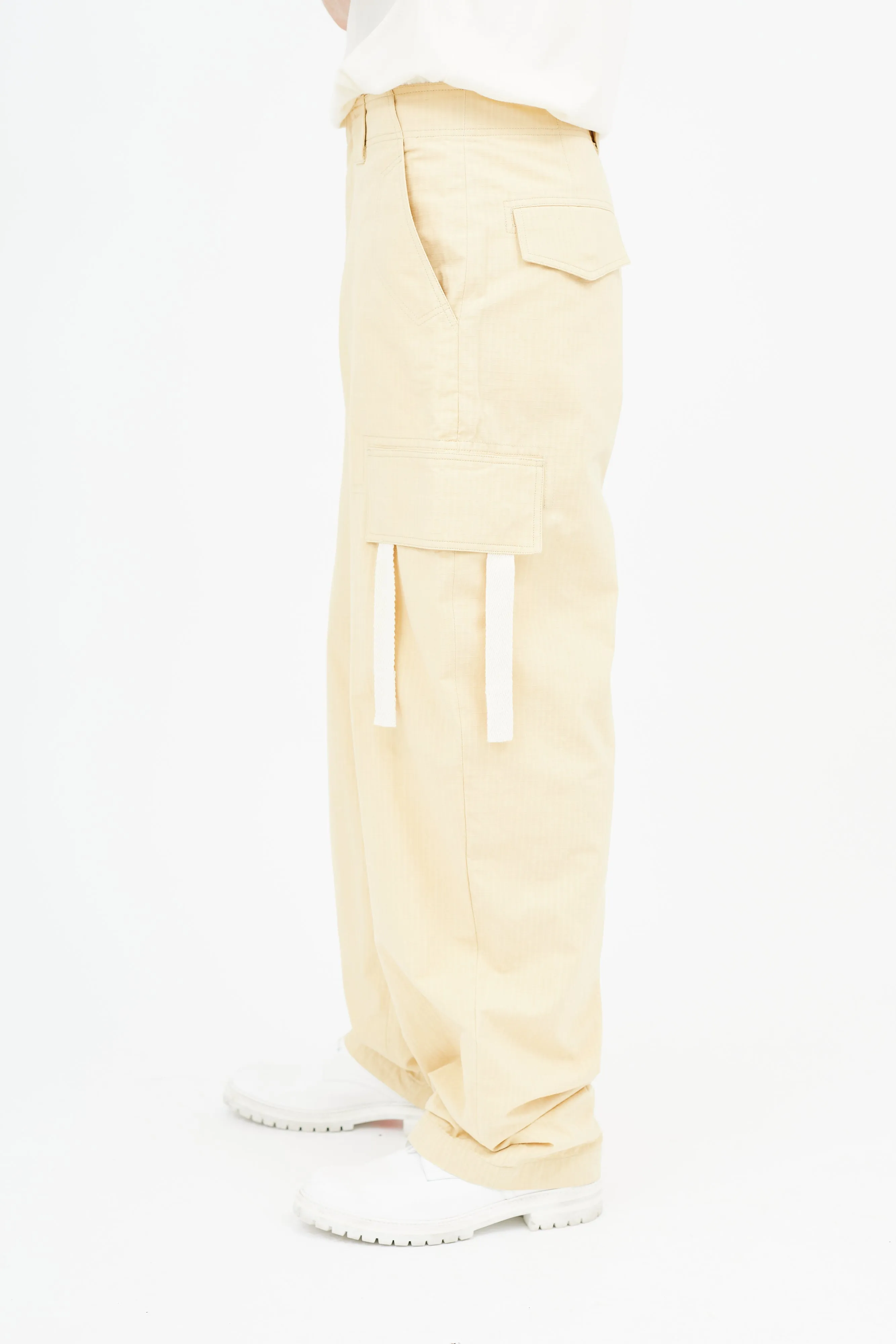 Yellow Alzu Wide Leg Cargo Pant